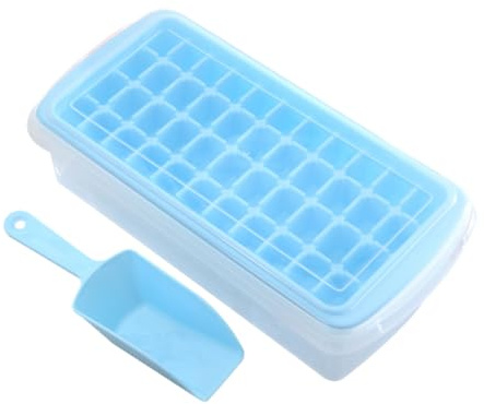 Holibanna Moule à Glaçons Plastique Avec Couvercle Bac à Glaçons Empile Facilement Au Congélateur