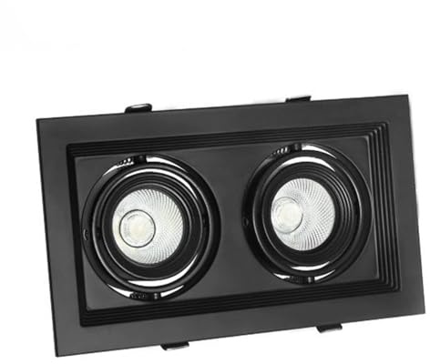 Jadssox Foco de Techo LED Cuadrado empotrable con rotación de 45°, Foco empotrable direccional para Techo Inclinado, lámpara de Acento para Sala de Estar, Dormitorio y Pasillo.