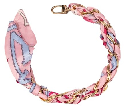 CHIZISX Dragonne de poignet en métal et tressé avec double boucle pour une fixation sécurisée Longueur 32 cm