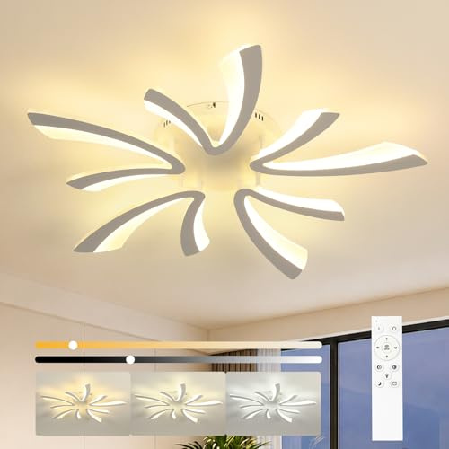 OTREN Lampara de Techo Salon 70cm, Regulable 3000K-6500K Plafon LED con Mando a Distancia para Dormitorio, Comedor,Cocina