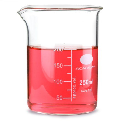 KING SCIENTIFIC FBA.M9-UQ50-L6B9 Glass Measuring Beaker 200ml | Low Form, Measuring Cup, Borosilicate