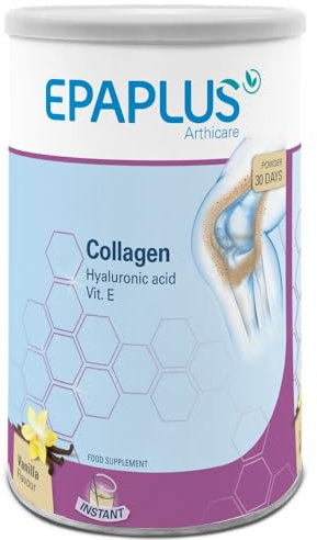 EPAPLUS Arthicare Colágeno Hidrolizado + Ácido Hialurónico, Polvo 30 Dias, 420 g,Sabor Vainilla