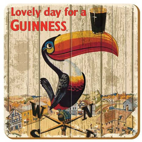 Guinness Toucan Weather Vane boissons en liège soutenu coaster (sg)