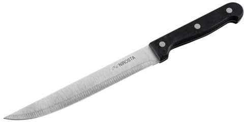 Fackelmann Nirosta Mega 30 cm, Acciaio, Nero/Argento, Coltello Cucina Lama Stretta