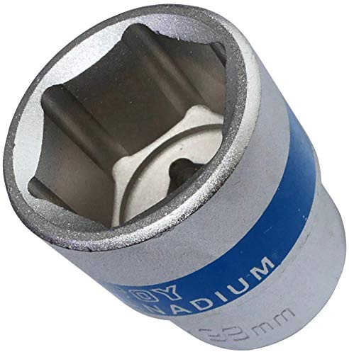 AERZETIX - C2154 - Steckschlüssel - Sechskant Nuss 23 mm - Vierkant Buchse 1/2 - CrV
