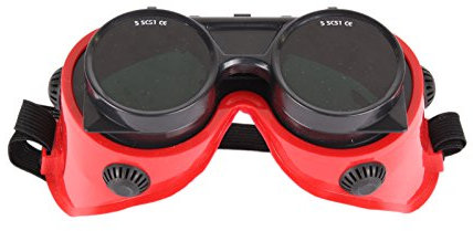 Schweißerbrille DIN 5 mit hochklappbaren Gläsern