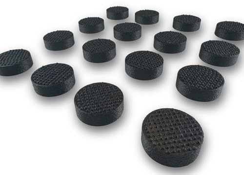 Plant Pot Feet 16 Pack - Solid, Durable Outdoor Pot Feet For Plant Pots & Planters | Extremely Durable Non-Slip & Non-Scratch Plant Pot Risers | Decking/Patio Protection (Black)