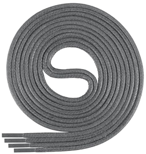 Di Ficchiano runde gewachste Schnürsenkel für Business, Anzug- und Lederschuhe - ø 2-4 mm - Längen 45cm - 200 cm - sehr reißfest - Made in Europa