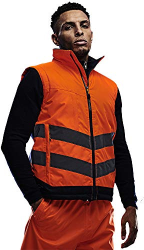 Regatta TRA840 5LV70 Professional Hi-Vis Body warmer, Orange/Navy, L