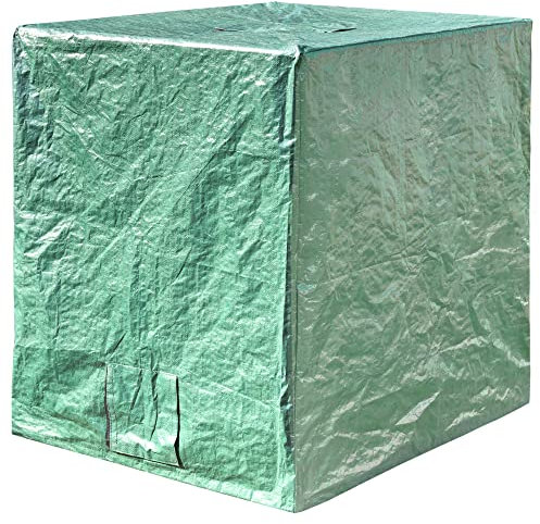 Kingpower IBC Container Regentonne Abdeckplane Abdeckung Wassertank Schutzbezug Plane in Grün Tank 1000 Liter Garten Regenfass Wasserfass Regenwassertank