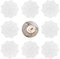 GLOBALDREAM Redondos Salvamanteles Ahuecados, 8 Piezas Manteles Individuales Mantel Individual Tapetes para Mesa de Comedor Kitchen Placemat (Plata, 38cm)