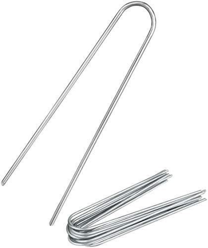 100x Anti-ROST ground anchor - round head | ground nails | ground anchor made of galvanised steel for fixing weed fleece | garden fleece | weed foil | fence & net or for camping - (100, 150x25x2,9 mm)