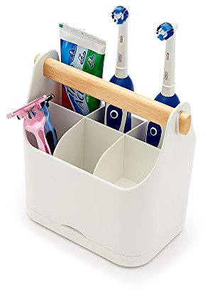 simplywire – Porte-Brosse à Dents – Organisateur de Salle de Bain – Blanc