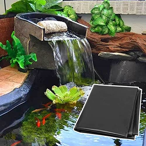 Hanghaijia Pond Skins Pond Liner HDPE Estanque Forro 13x20ft Revestimiento Preformado de estanques Koi Pond Plantas Estanque Liner Black 7.9Mil Pond Black Underlayment/Black / 60 Tamaños