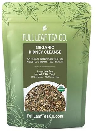 Organic Kidney Cleanse Herbal Tea - 2oz Bag (Approx. 30 Servings) | Full Leaf Tea Co.