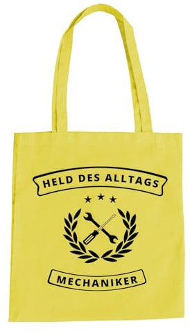 Held Des Alltags Mechaniker Baumwolltasche - Auto Motorrad Werkstatt Schrauber Gelb