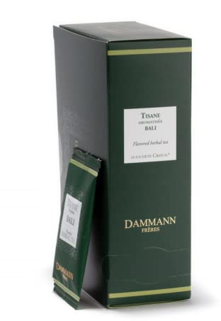 Dammann Frères® | Tisana Bali | Infuso Tiglio, Pompelmo e Litchi | Aroma Pesca, Rosa e Verbena - 24 Bustine (48 Gr) | Frutta e Petali di Fiori | Tea Bags Senza Caffeina