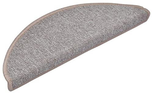 vidaXL Stufenmatten 10 STK. 65x24x4 cm Hellbraun Halbrund Groß