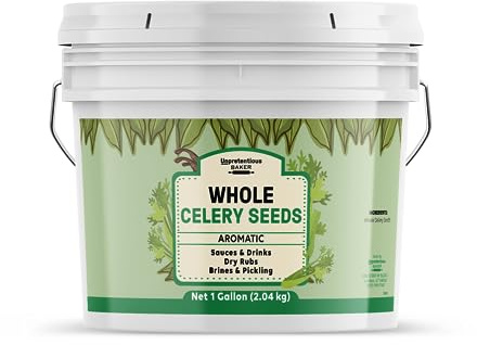 Unpretentious Whole Celery Seeds, 1 Gallon Bucket, Sauces & Dry Rubs, Brine Seasoning, Aromatic