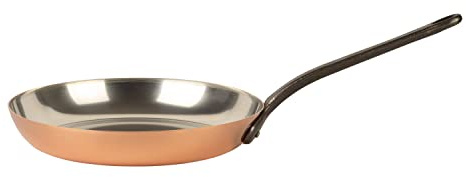Cuisine Romefort | tinned copper pan with cast iron handle | traditional frying pan made of solid copper with tin coating | skillet made in France 11 in