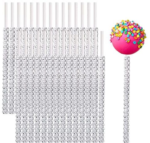 pologmase Bling Cake Sticks | 30 pezzi Bling Stick per caramelle, per lecca-lecca, torte, frutta, cioccolatini, feste di nozze