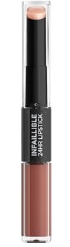 L'Oréal Paris Infaillible 2-Step101 Everlasting Paris, Lippenstift für 24 Stunden volle Lippen mit feuchtigkeitsspendendem Lippenpflege-Balsam