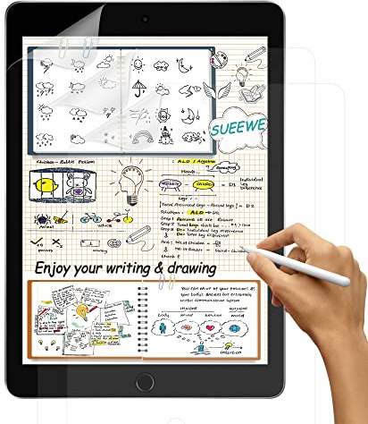 SUEEWE [3 Piezas] Protector Pantalla Mate para 10,5 iPad Air 3 (2019) y iPad Pro 10,5 (2017), Antirreflejo PET Protector Pelicula de Feel Like Efecto Papel para Dibujar y Escribir