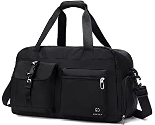 CORIOS Groß Sporttasche für Herren/Damen Reisetaschen Duffle Bag Oxford Schwimmtasche Fitnesstasche Weekender Übernachtung Tasche Kabinenreisetasche Trainingstasche Handgepäck mit Schuhfach Schwarz