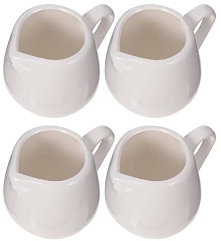 BESPORTBLE Gravy Boat Ceramic Milk Jug: Ceramic Cup with Handle Milk Jug Sauce Storage Container Milk Cup Small Milk Cup Kitchen Restaurant Cup Supplies 4Pcs (100ml) Sugar Bowl