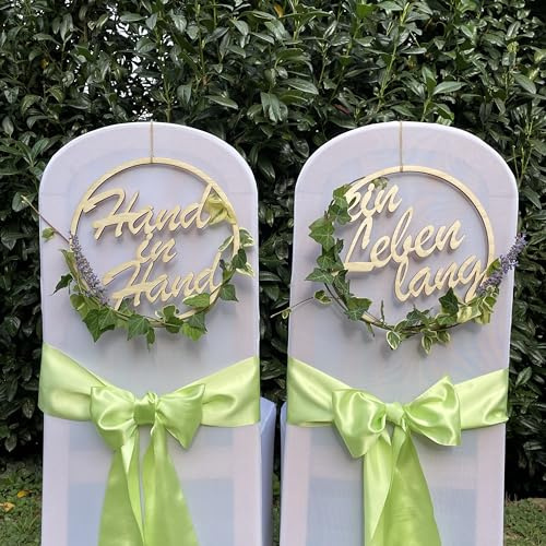 Stuhlschilder Hand in Hand ein Leben lang für Deine Hochzeit - Neumeister Holzshop