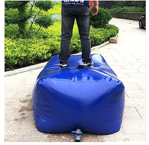 Wasserbehälter Tasche, Faltbarer Wassersack Wasserträger Wasseraufbewahrungsbehälter Mit Hoher Kapazität Wetterbeständig Auslaufsicher Mit Wasserhahn für Gartenarbeit Brandbekämpfung ( Farbe : Blau ,