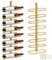 KHayRovies 2Pcs Wine Rack Wall Mounted, Wall Wine Rack for 8 Wine Bottles, Metal Wine Bottle Holder Iron Hanging Wine Rack for Kitchen Dining Room Bar (Golden)