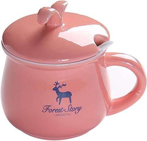 Especiero de Porcelana, azucarero, Azucarero de Cerámica de Color Sólido con Tapa, 340ml/12oz Azucarero de Porcelana con Cuchara, Tarro de Almacenamiento, for Cafetería, Restaurante-rojo-350ml/12.3oz