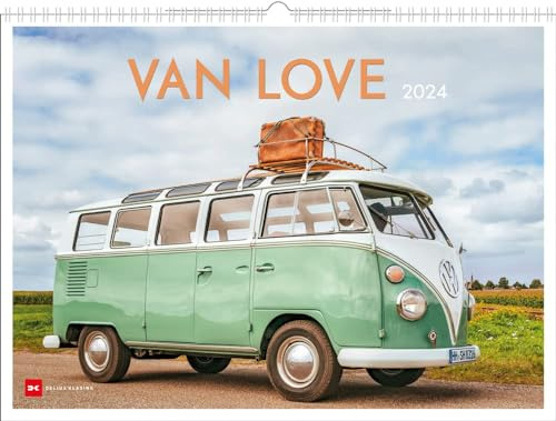 Harenberg Van Love - Kalender 2024 - Delius-Klasing-Verlag - Wandkalender für Bulli-fans - 45 cm x 33 cm