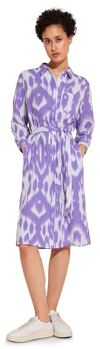 Street One Damen A143852 Leinenkleid mit Print, Smell of Lavender, 42