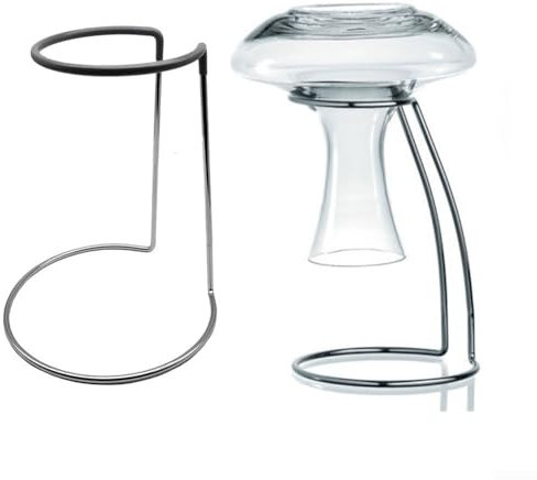 DAZZLEEX Weindekanter Trockenständer, Glaskaraffe Trockengestell Karbonstahl Oberfläche verchromt + PVC für Hotel/Bar/Restaurant