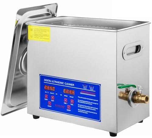 HNBYLMM Professional Ultrasonic Cleaner, Ultrasonic Jewelry Cleaner with Digital Timer & Heater, Stainless Steel Ultrasonic Cleaners for Jewelry, Eyeglass, Watches, Dentures,10L