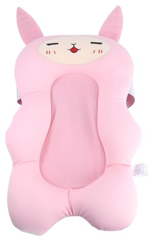 Cojín de Baño para Ñiño Recién Nacido, Ajustable, Antideslizante | Tejido Milk Silk y Malla Sándwich, Suave Piel Delicada, Fácil Limpieza, Rosa