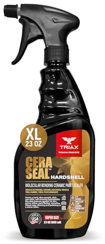 TRIAX Nano Ceramic Paint Sealer & Protector - Hardshell Cera Seal NANO and protector - Deep Reflective Shine - 100% Hydrophobic - UV Shield - Scratch Resistant (23 Ounce)