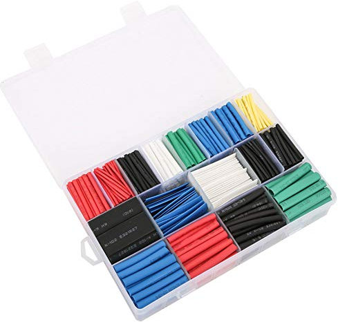 Leapiture 670PCS Guaina termoretraibile per cavi Guaina termorestringente Guaina termorestringente Guaina termoretraibile elettrica per cavo elettrico isolante