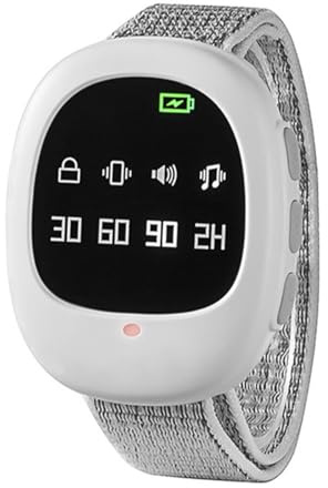 Laroal Alarme d'énurésie sans fil, alarme d'urine, alarme d'apprentissage de la propreté pour les personnes âgées, alarme d'énurésie rechargeable avec minuterie