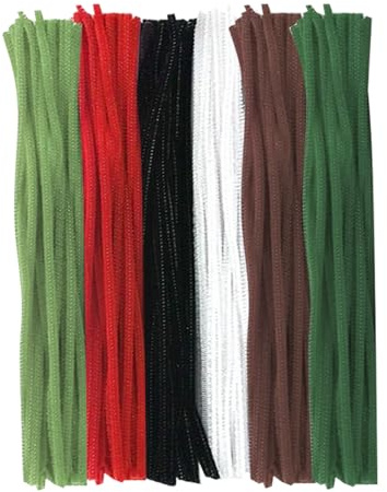 100 Pfeifenputzer Bunt zum Basteln,Glitzerdraht, Chenilledraht 30cm Pfeifenreiniger Bunt zum Basteln - Pipe Cleaner für DIY Projekte(Gemischte Farben ohne Blitzlicht)