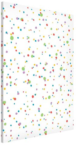 Magnettafel Pinnwand für Magnete Kinderzimmer Magnetboard - Magnetwand Made in Germany - Punkte Illustration Notiztafel weiss Mädchen Jungen Visionboard WBMT_6617 (40x60cm)