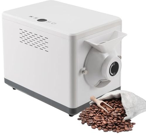 HSSMEUR Torréfacteur de café,Torréfacteur Commercial à Affichage numérique 6L,Torréfacteur de Grains de café de Noix réglable en température/Temps(220v)