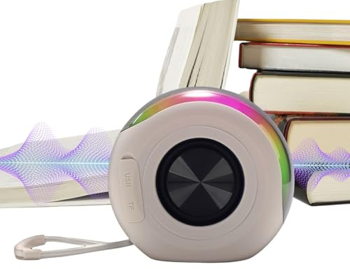 Nuyhgtr Enceinte Portative Extérieur - Haut-Parleur sans Fil Compact | Lecteur Audio Électronique Musical avec Éclairage d'Ambiance pour Maison Camping Voyage Plage Voiture Chambre