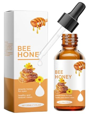 Collirio al Mieles, 30ML Goccia Sbiancante per Occhi al Mieles Naturale, Goccia Idratante e Illuminante per Occhi Secchi per Uso Umano, Goccias di Siero Illuminante per Occhis D'apis