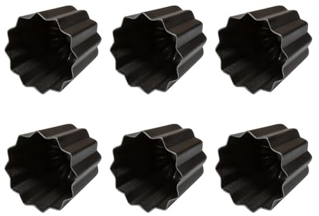 Elnwnnkc Confezione da 6 Stampi per Torte Canneles Vassoio Antiaderente Muffin Stampi in Lega Alluminio Budini E Mousse Utensili da Cucina Resistenti alle Alte Temperature.