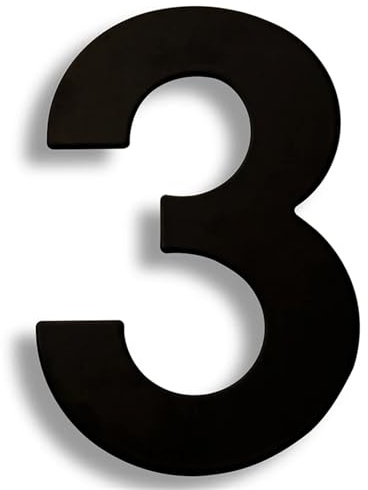 15/20/30 cm rostfritt stål husnummer utomhus 6/8/12 tum svart lägenhetsdörr metall adressskylt #0-9 med skruvar