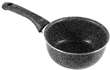 Home Stone Casseruola Antiaderente, con Manico, Pietra, Antracite/Grigio, 14 cm