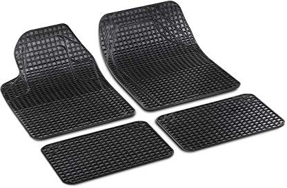 GoodYear 77135 Set Tappeti Auto in Gomma Inodore, Universali e Sagomabili, Nero